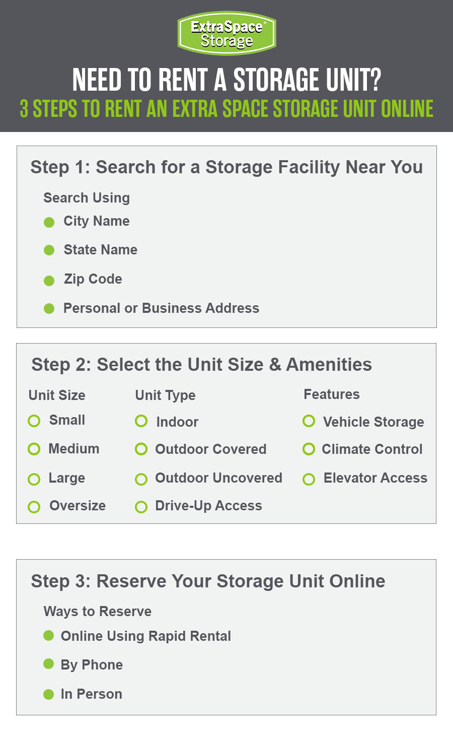 Your Guide to Rent a Storage Unit with Extra Space Storage