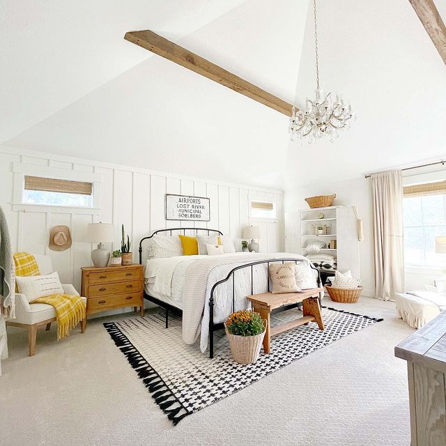 Updated Farmhouse Style Bedroom. Photo by Instagram user @stainmaster
