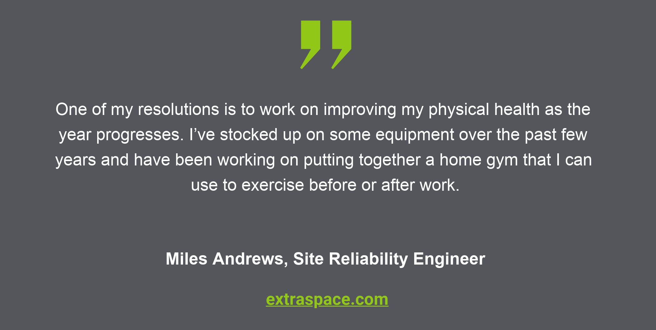 Miles Andrews, Site Reliability Engineer - 2022 Resolutions