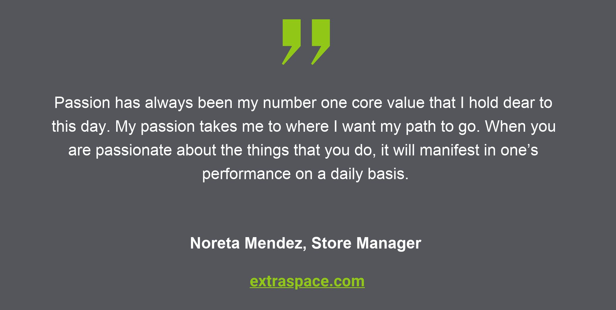 Noreta Mendez, Store Manager - 2022 Resolutions