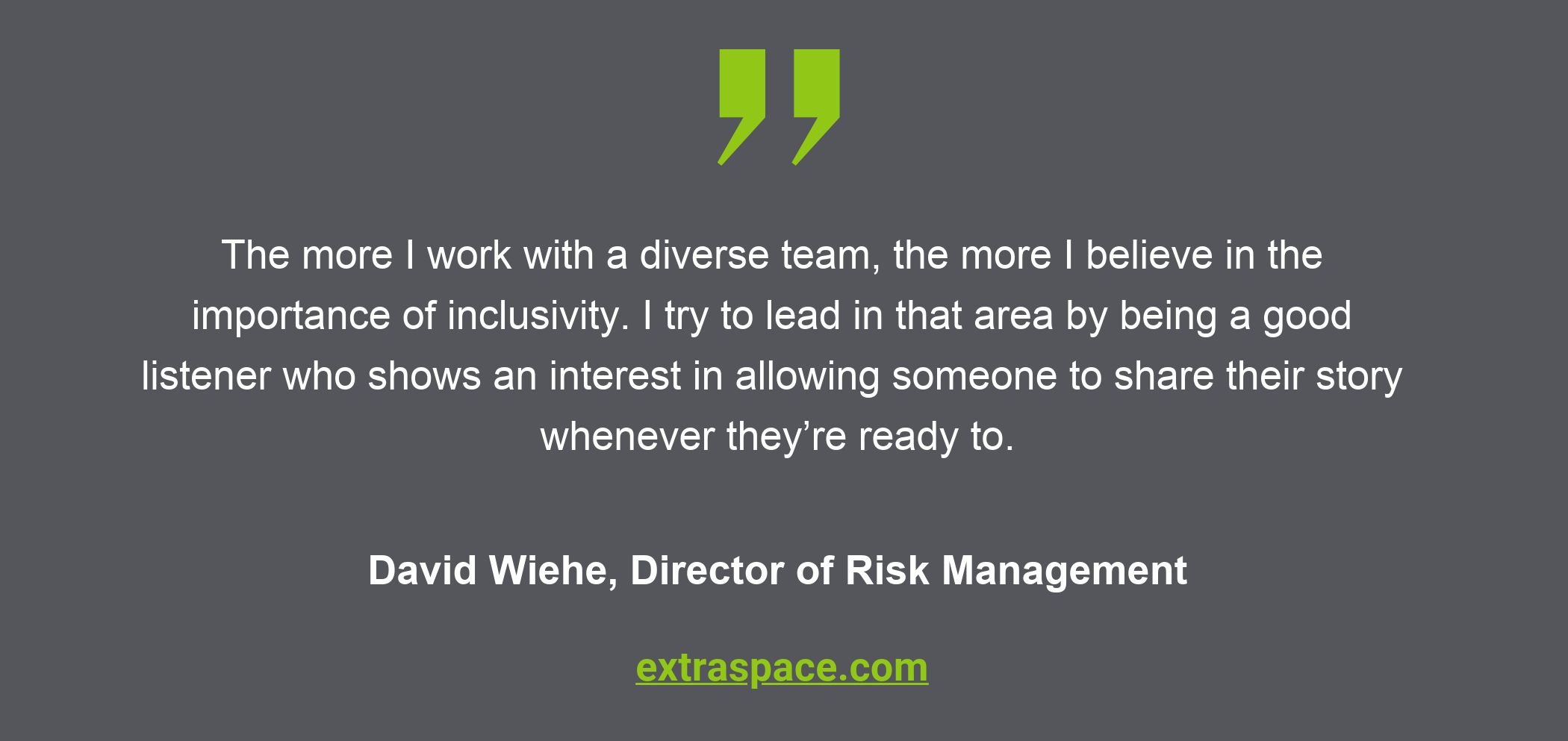 Pride Month Roundtable quote from Extra Space Storage