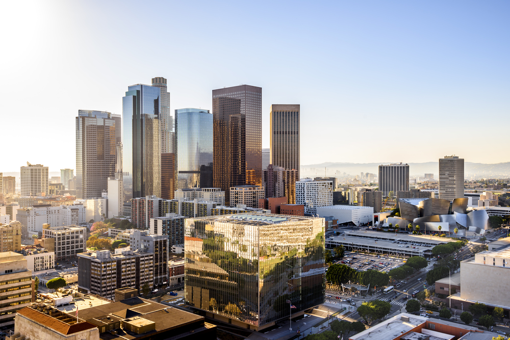 View of downtown LA skyline