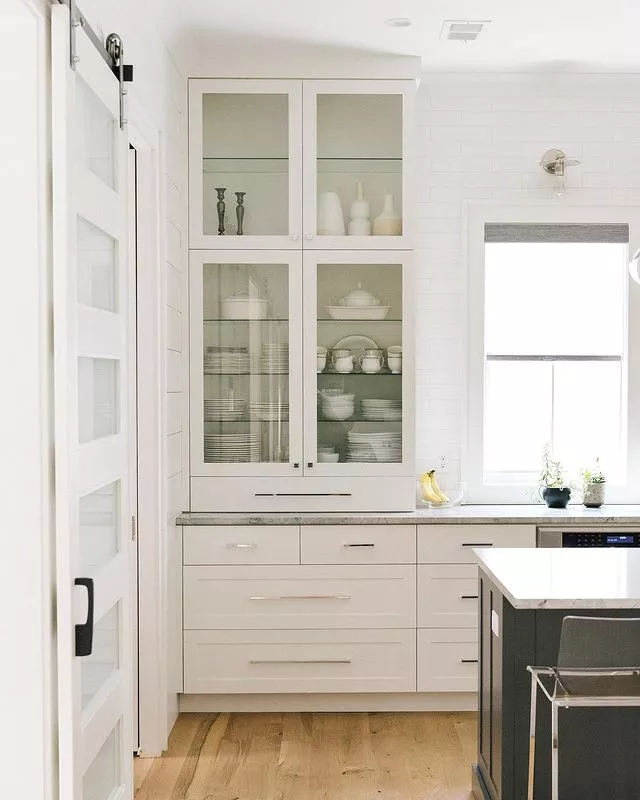 Kitchen cabinet store glass doors only