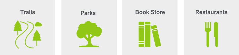 Things to do in North Hills include trails, parks, book store, and restaurants.