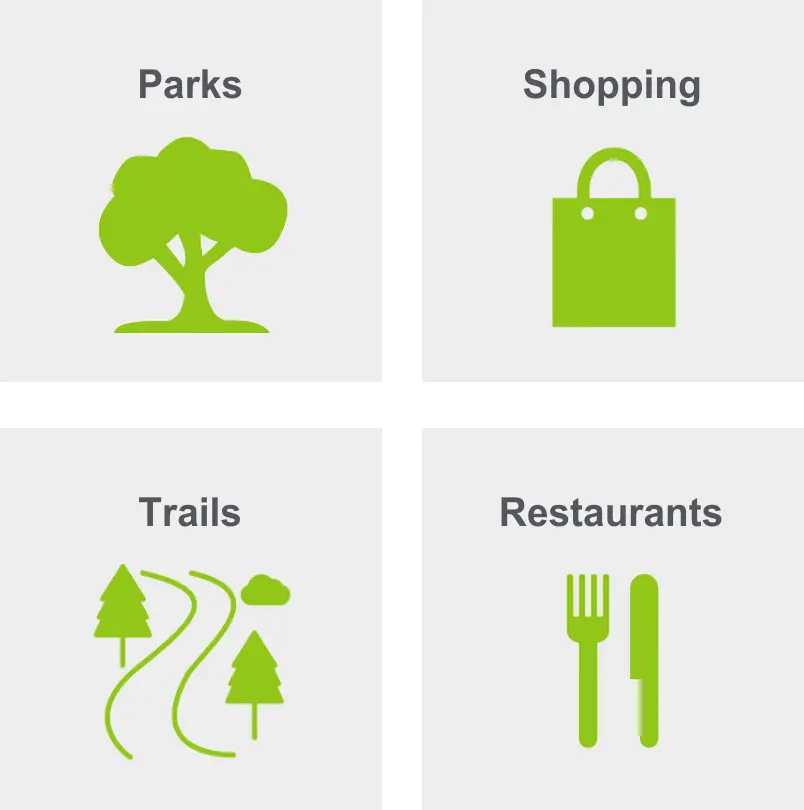 Activities in Old Fort Lowell include parks, shopping, trails, and restaurants. 