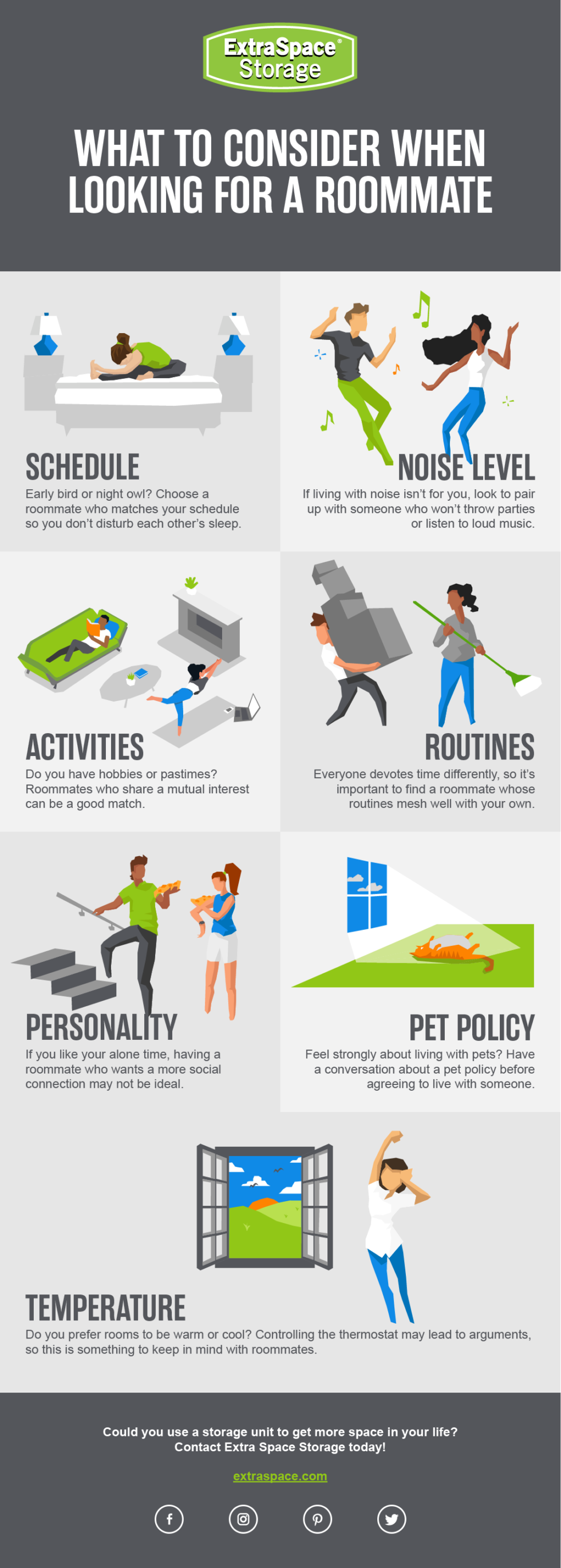 Infographic What to Look for with a Roommate Extra Space Storage