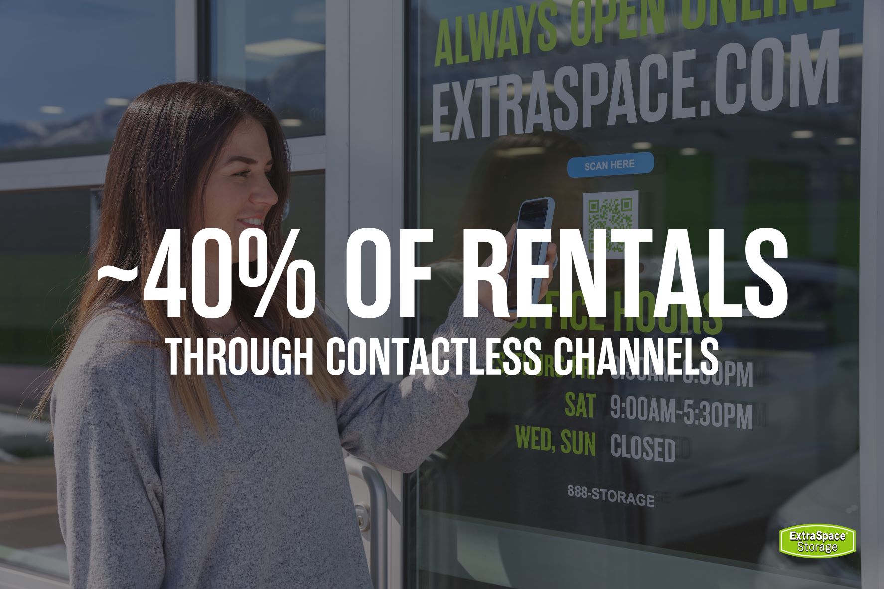 40% of rentals through contactless channels - Extra Space Storage 2021