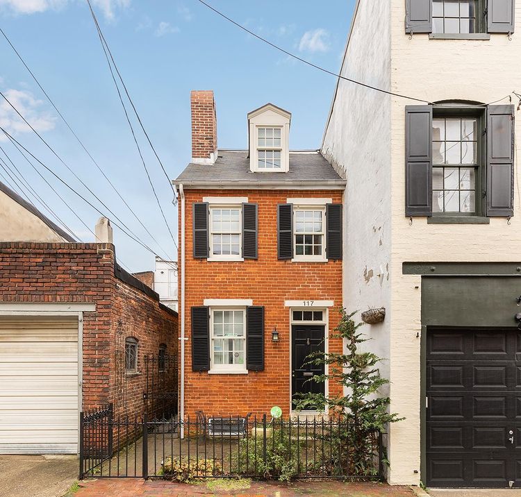A historic brick house in Baltimore's Federal Hill neighborhood