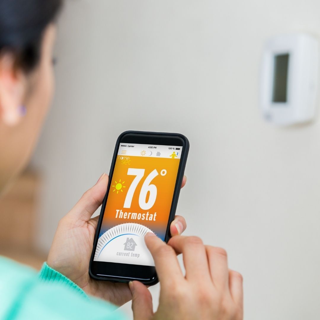 setting theromstat. photo via @comfort_central_hvac