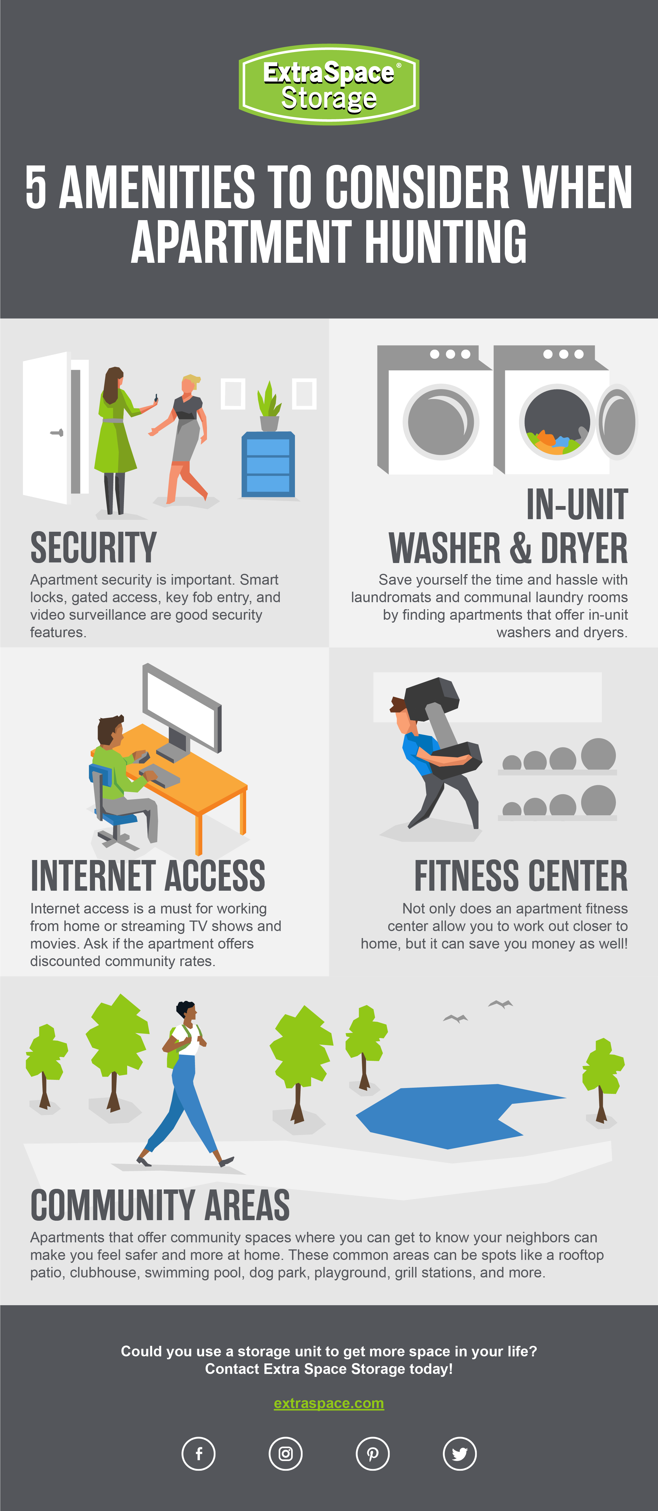 Infographic: 5 Features & Amenities to Consider When Apartment Hunting
