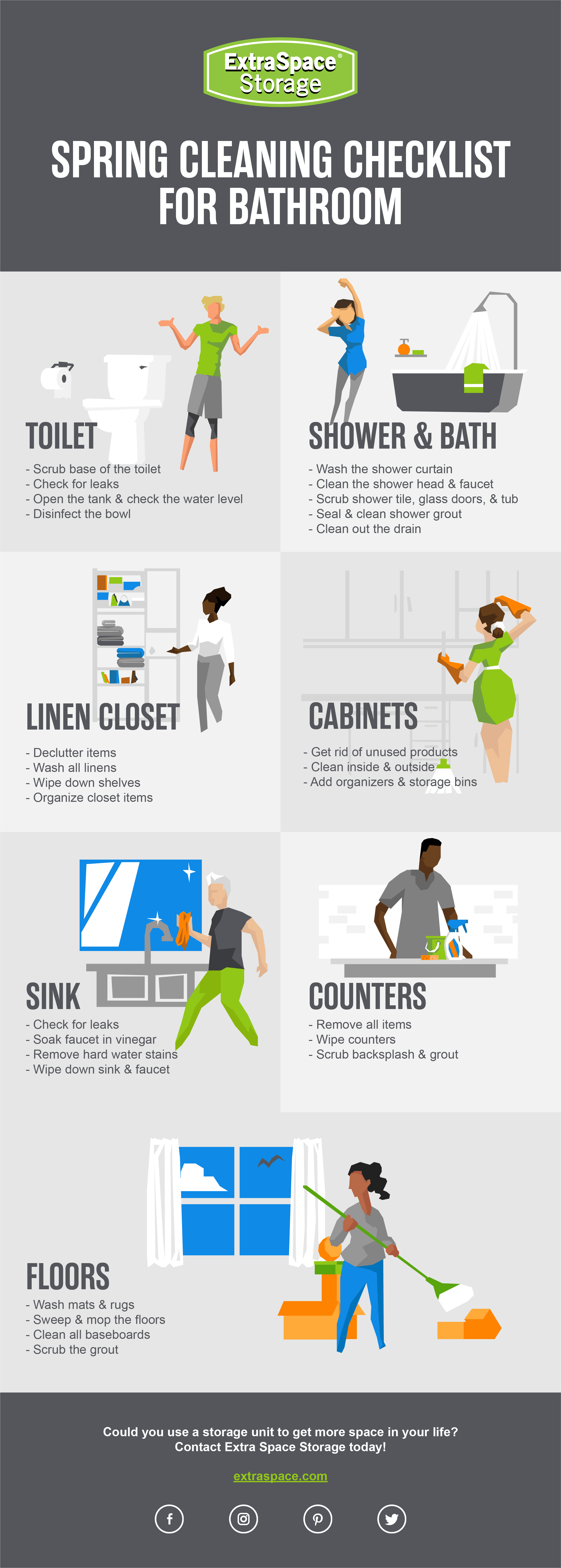 Infographic: Spring Cleaning Checklist for Bathroom