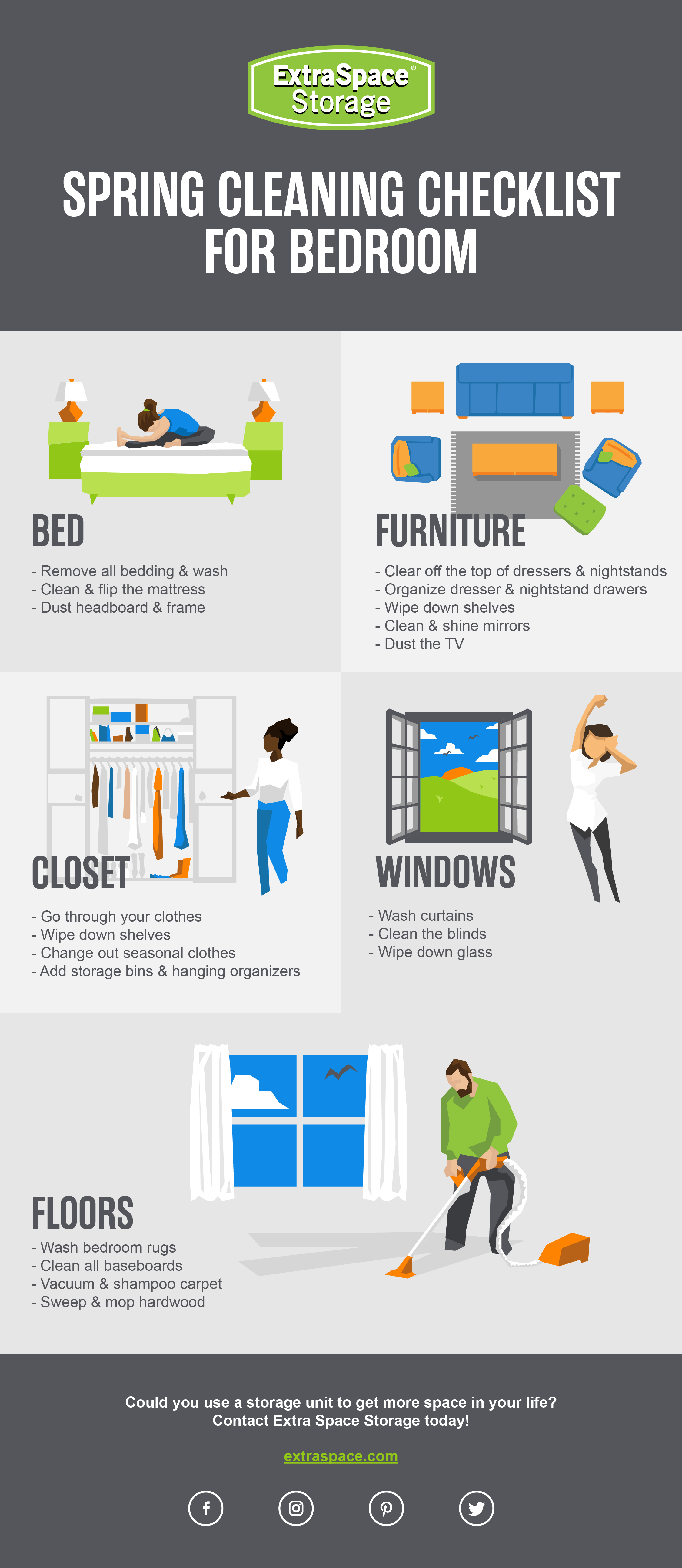 Infographic: Spring Cleaning Checklist for Bedroom