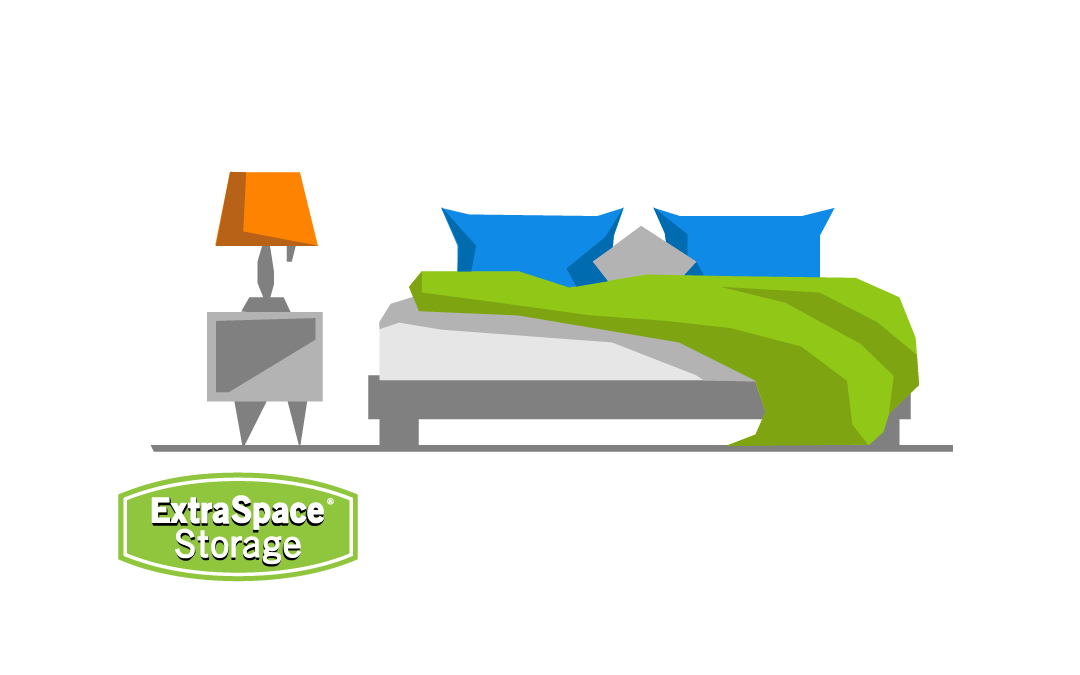 Featured Extra Space Storage Graphic: Spring Cleaning Bedroom