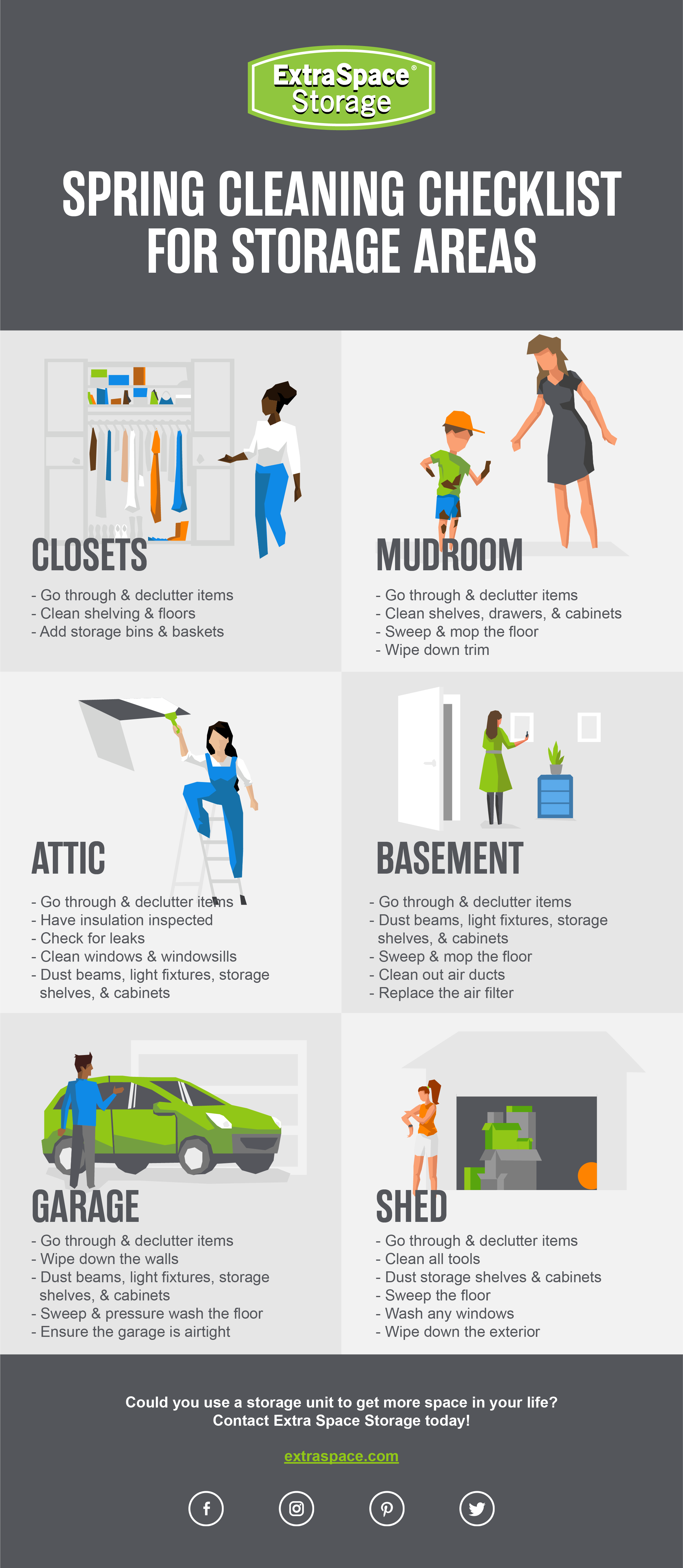 Infographic: Spring Cleaning Checklist for Storage Areas