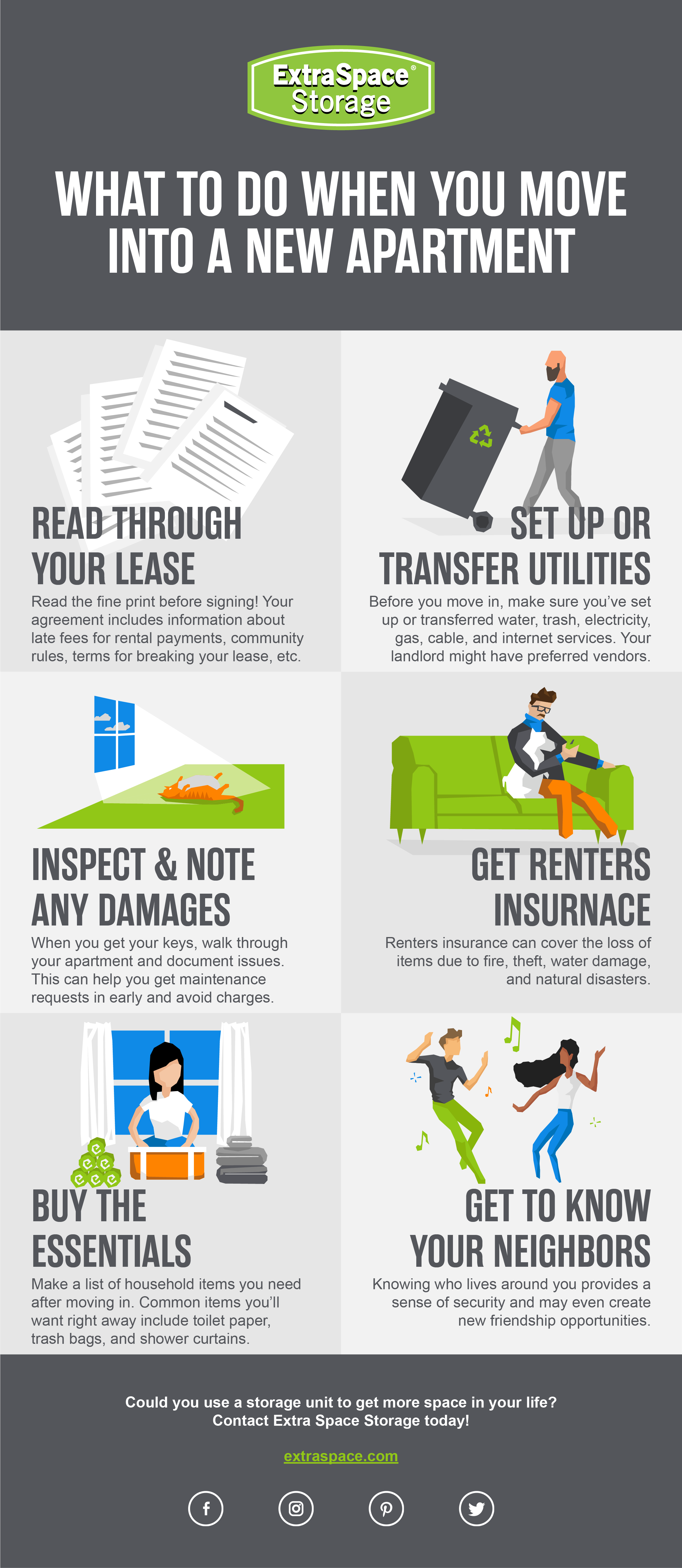Infographic for What to do When you Move into a New Apartment