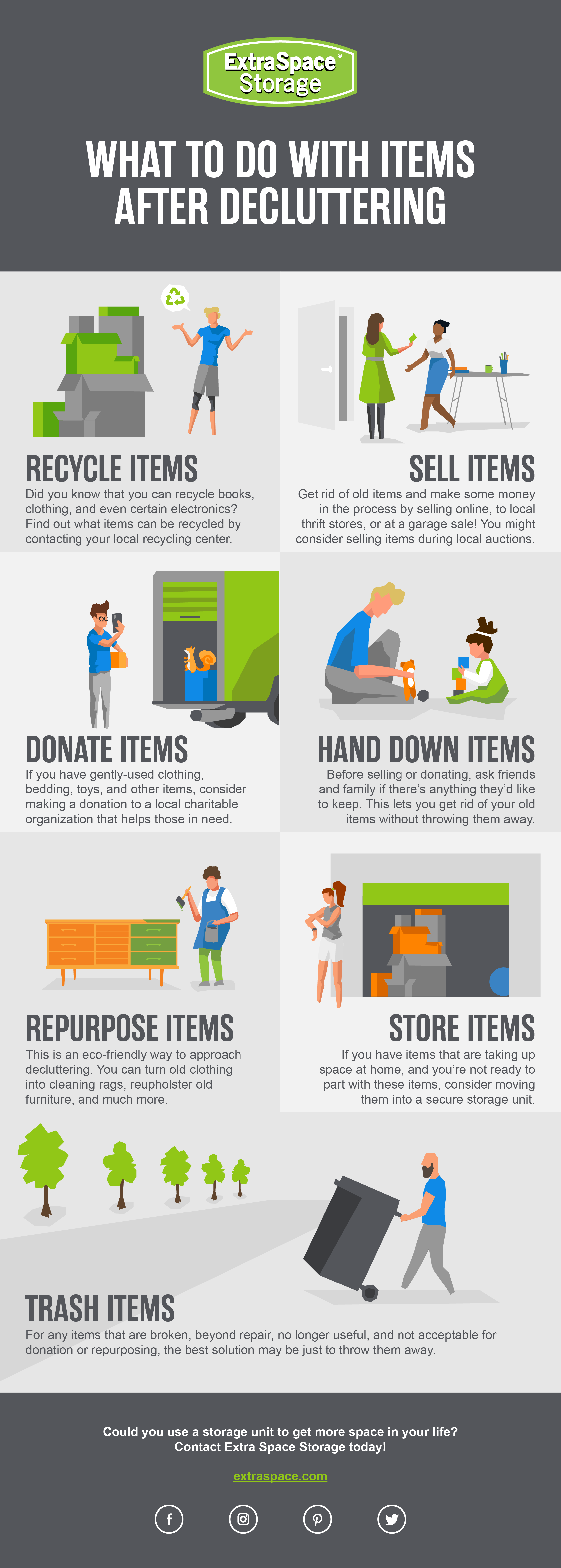 Infographic: What to Do with Items After Decluttering