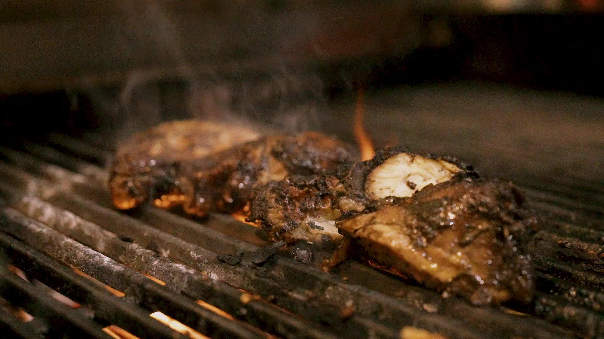 Frame of jerk chicken from Extra Space Storage's Local Places & Extraordinary Spaces video series