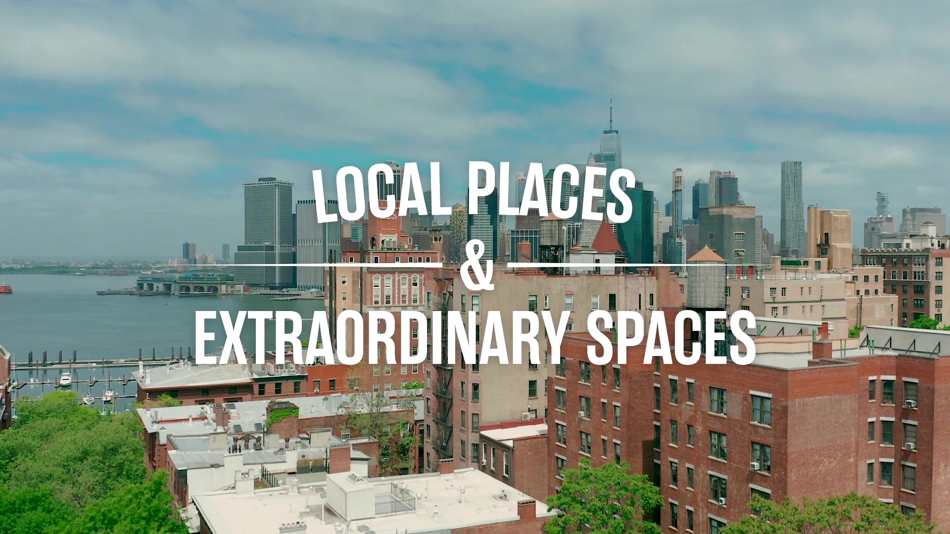 Title frame from Extra Space Storage's Local Places & Extraordinary Spaces Brooklyn episode