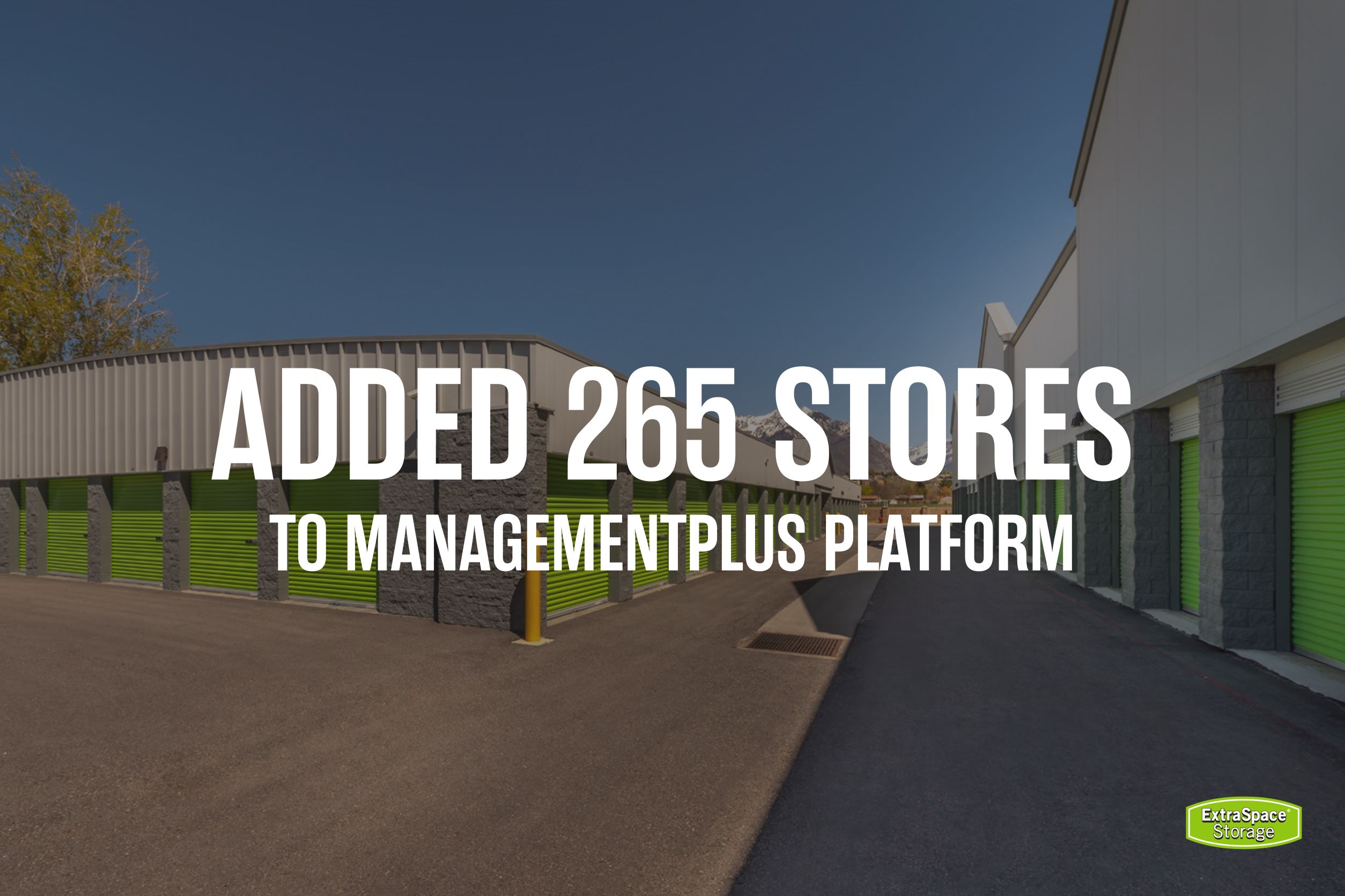 Graphic with text "Added 265 stores to ManagementPlus Platform"