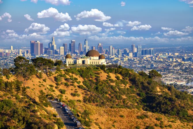Griffith Observatory and Los Angeles skyline