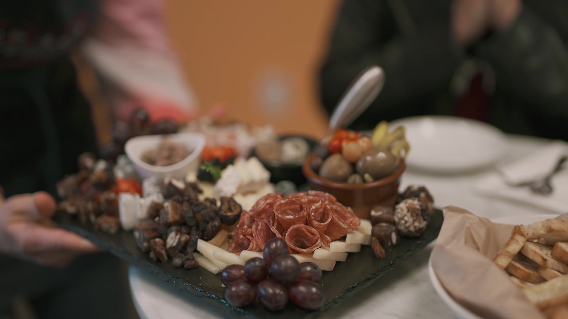 Closeup of charcuterie board from Extra Space Storage's Local Places & Extraordinary Spaces video series