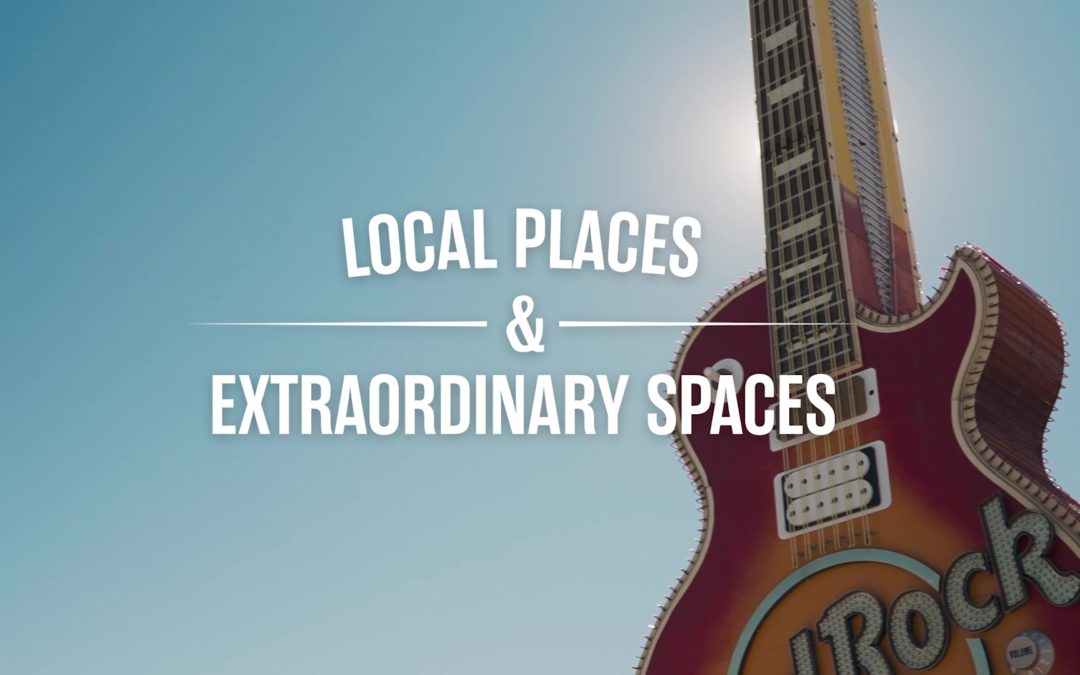 Title frame from Extra Space Storage's Local Places & Extraordinary Spaces Las Vegas Activities episode