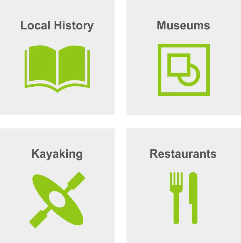 Activities in Inwood include local history, museums, kayaking, and restaurants. 