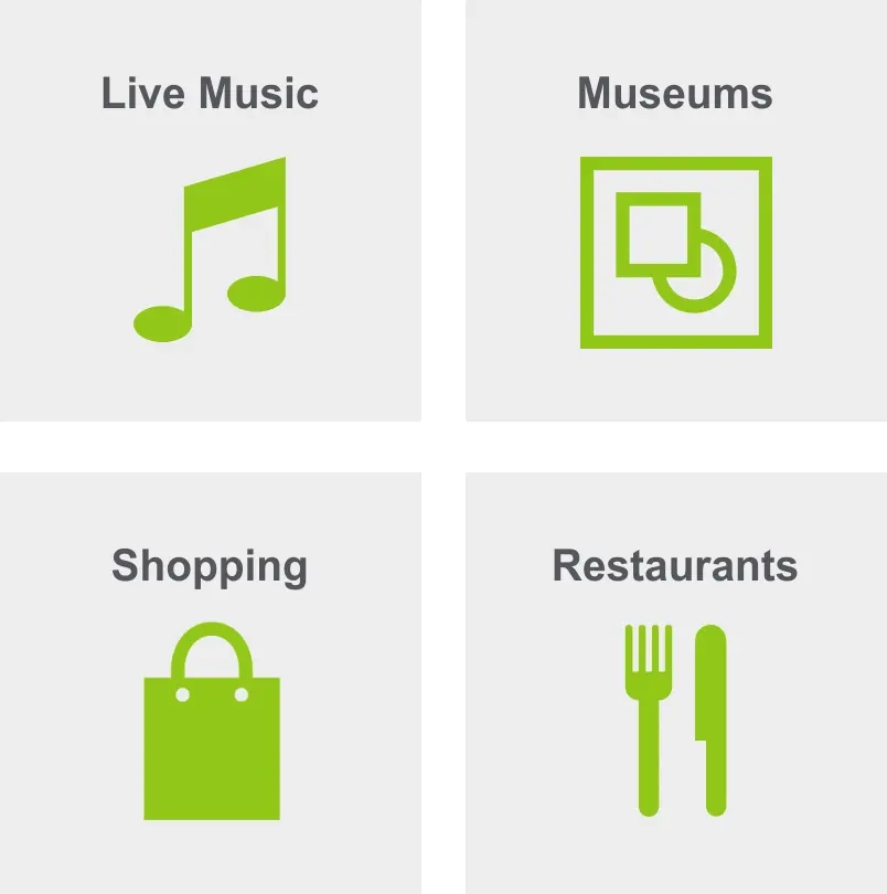 Activities in Murray Hill include live music, museums, shopping, and restaurants. 