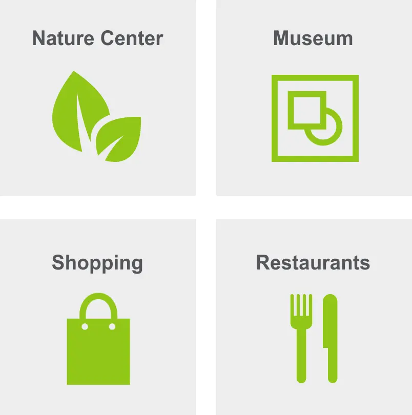 Activities in Blackstone include a nature center, museum, shopping, and restaurants.