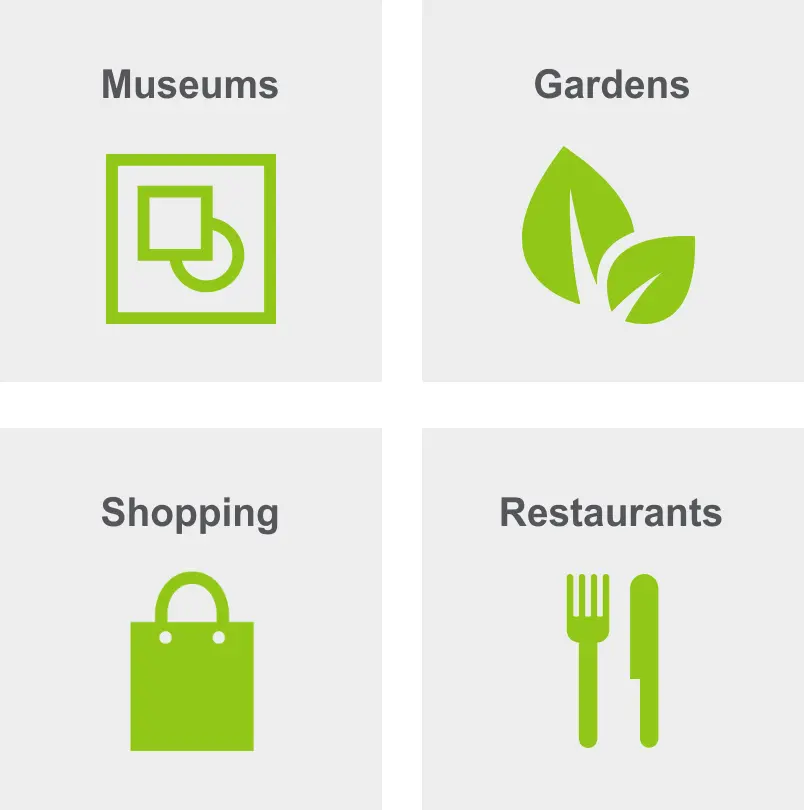 Activities in Mount Hope include museums, gardens, shopping, and restaurants.