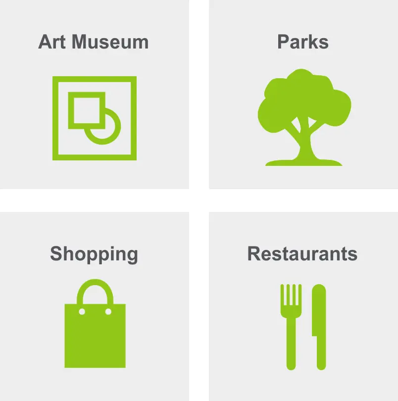 Activities in Dunbar Springs include an art museum, parks, shopping, and restaurants. 