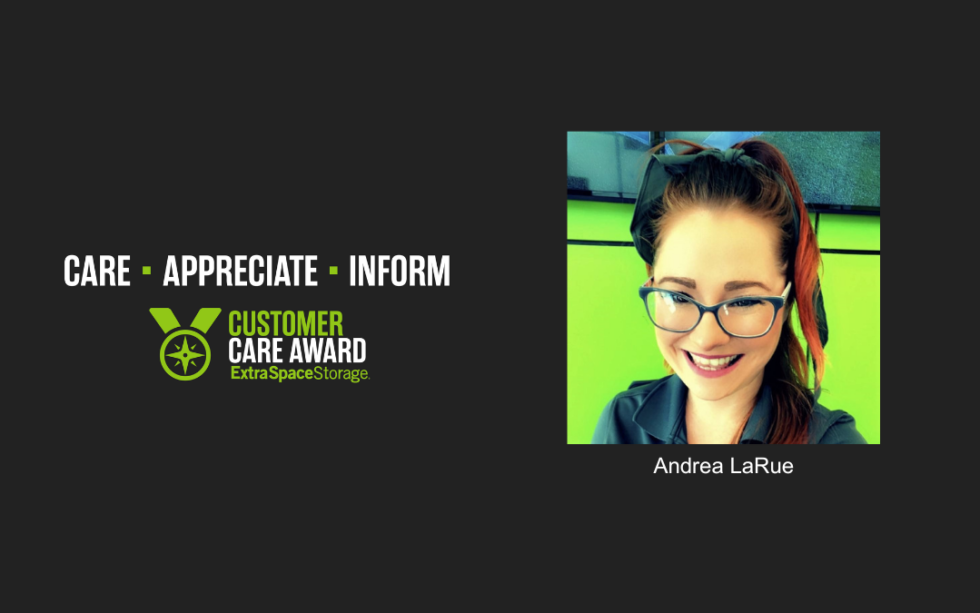 Extra Space Storage Awards Andrea LaRue for Customer Service