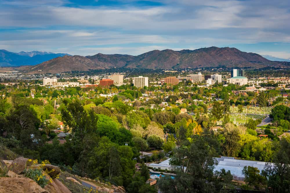 Aerial view of Riverside, CA.