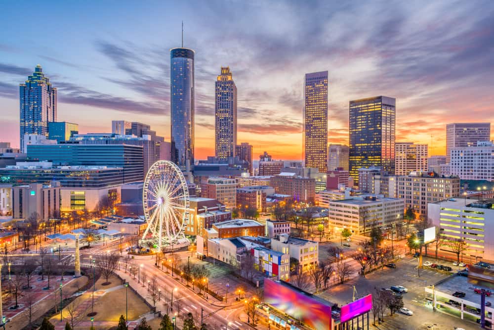 Skyline image of Atlanta, Georgia.