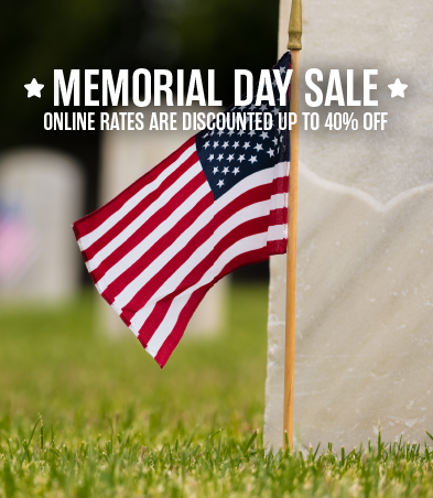 Memorial Day Sale at Extra Space Storage "Online rates are discounted up to 40% Off" 