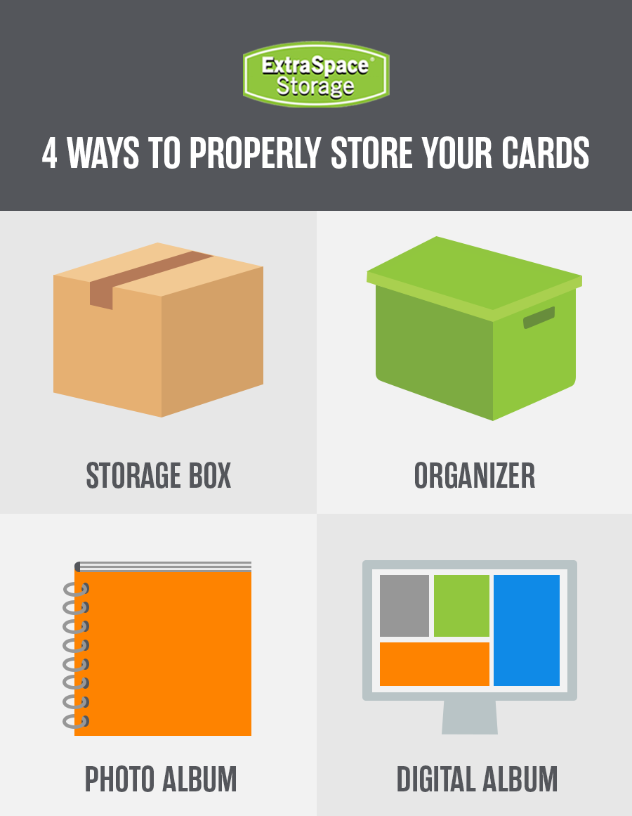 4 ways to store cards as seen in the text.