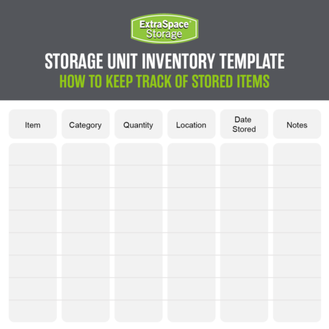 Storage Inventory Template Free Storage Unit Organization: Create Your Perfect Inventory List