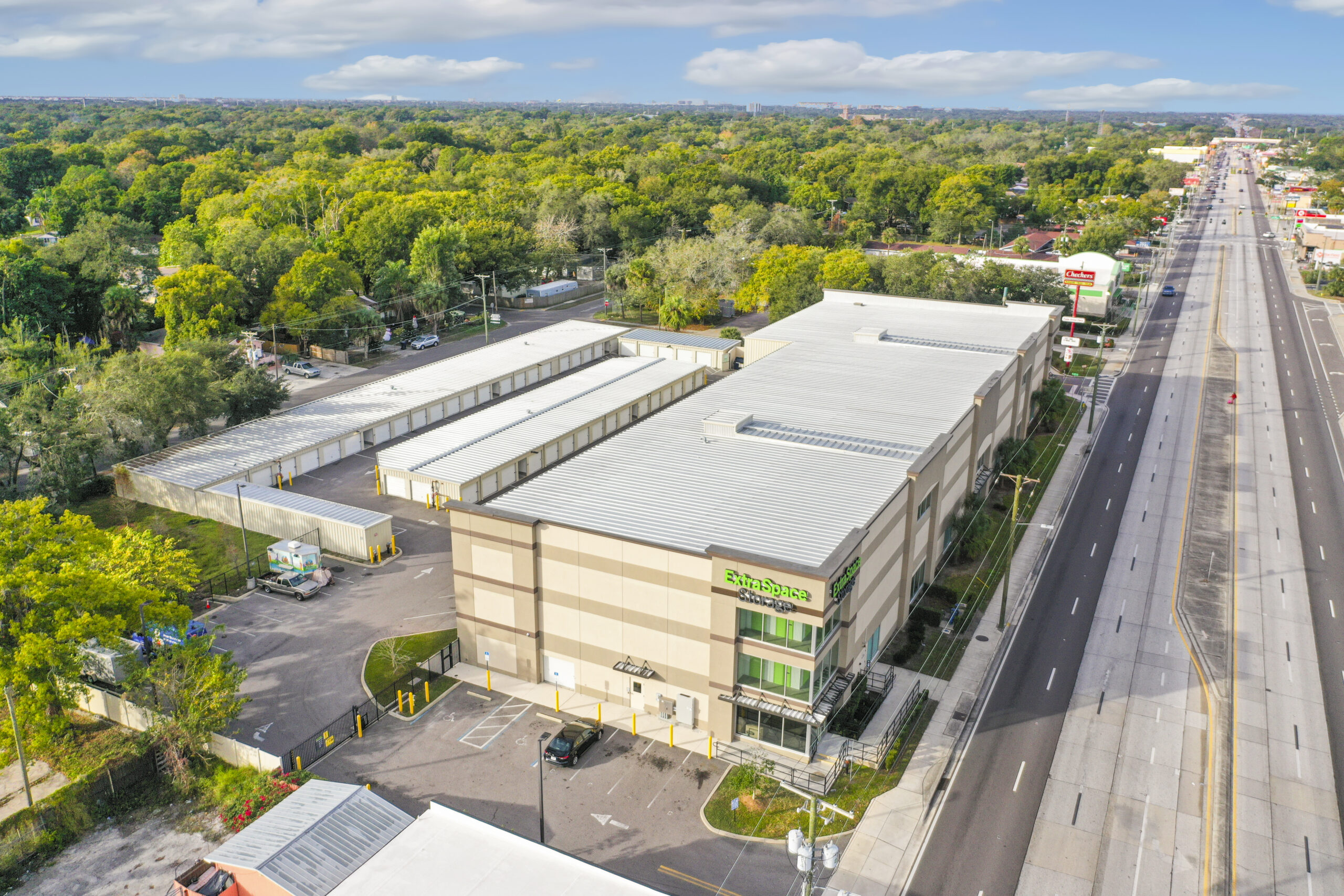 An Extra Space Storage facility offering RV and boat storage in Tampa.