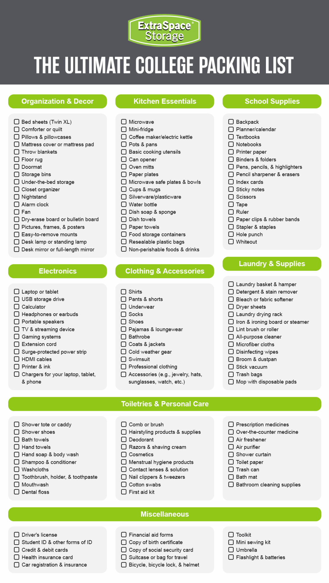 Moving for College? Here's Your Ultimate College Essentials List!