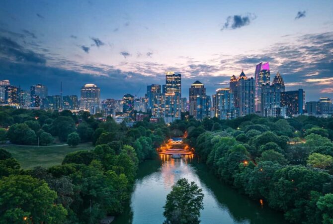 Skyline view of Downtown Atlanta