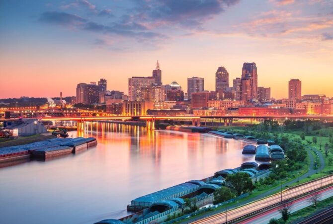A view of the St. Paul skyline.