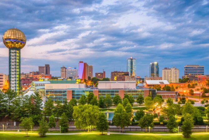 Skyline view of Knoxville, TN.