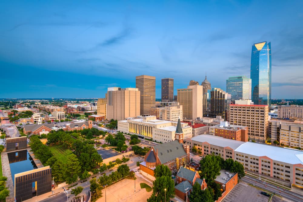 Overhead view of Oklahoma City
