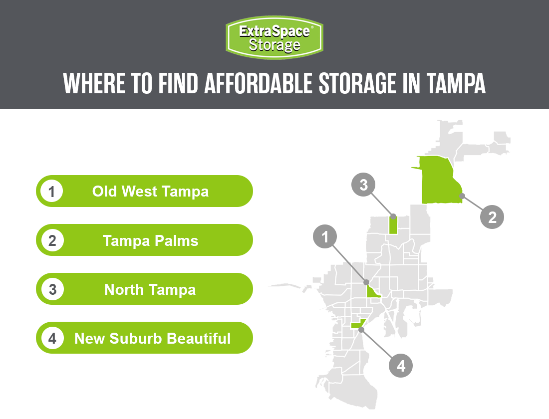 WHERE TO FIND AFFORDABLE STORAGE IN TAMPA Old West Tampa Tampa Palms North Tampa New Suburb Beautiful