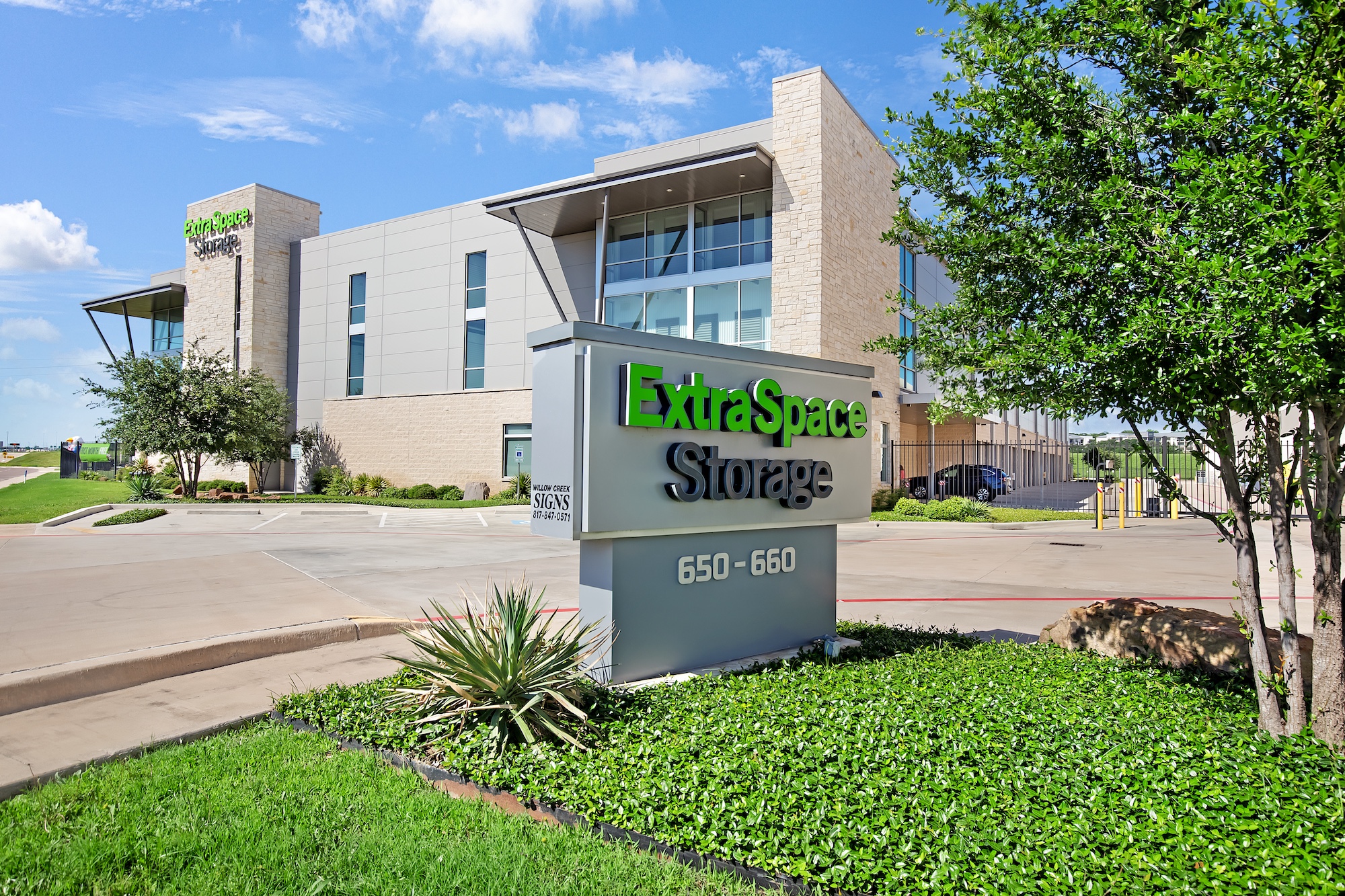 An Extra Space Storage facility in Fort Worth, TX.
