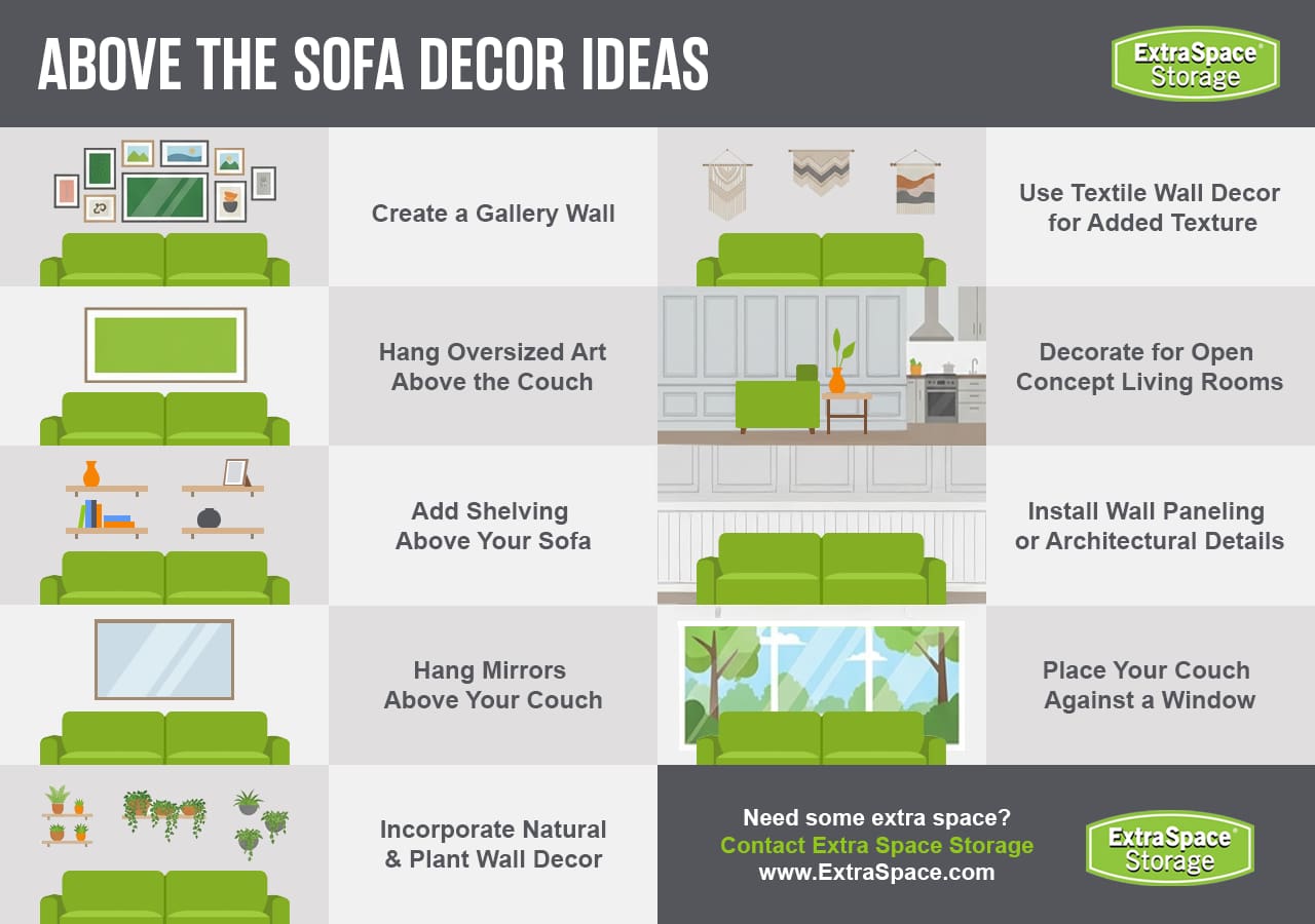 9 ideas for storage behind the couch. 