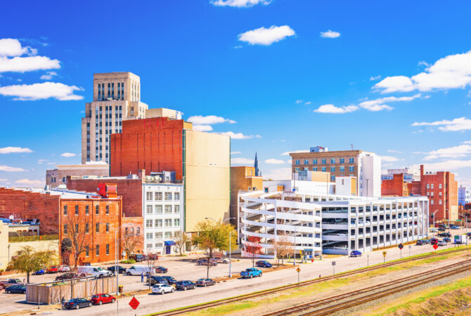 A photo of the Durham skyline.
