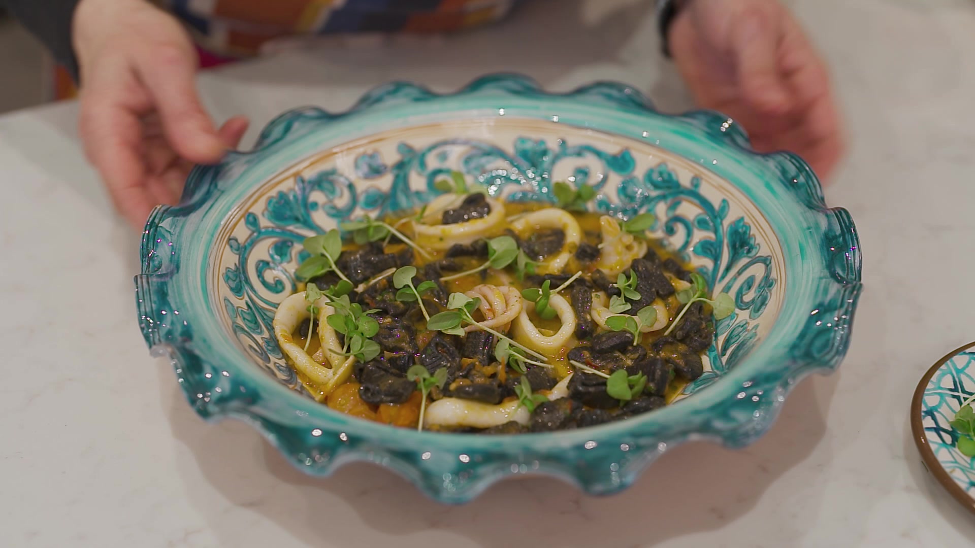 A photo of a menu item at La Strega. 