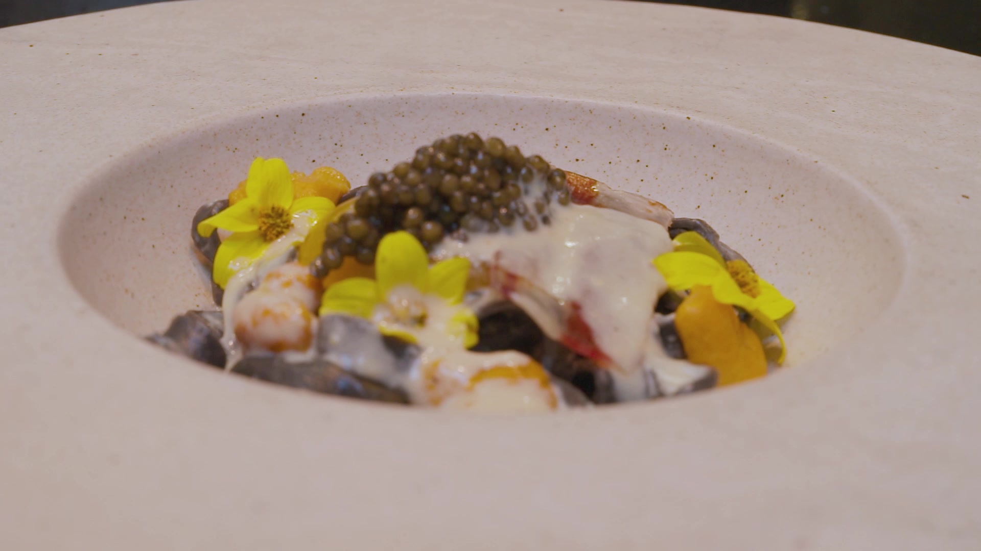 A photo of a menu item at Partage. 